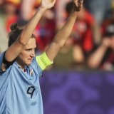 Un 100e but en sélection pour Vivianne Miedema KEYSTONE/AP/Alessandra Tarantino